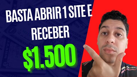 Basta abrir 1 site e receber $1.500 | Repita de novo e de novo (ganhe dinheiro online)