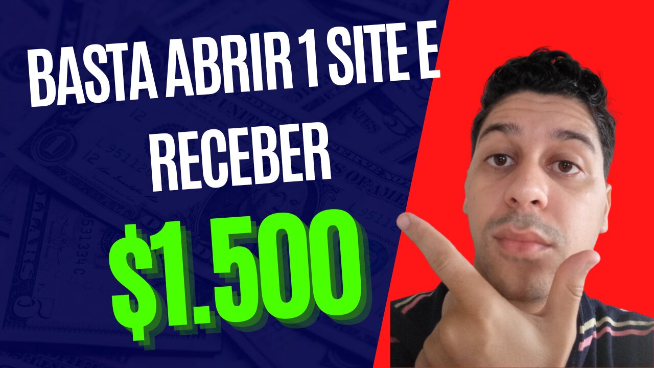 Basta abrir 1 site e receber $1.500 | Repita de novo e de novo (ganhe dinheiro online)