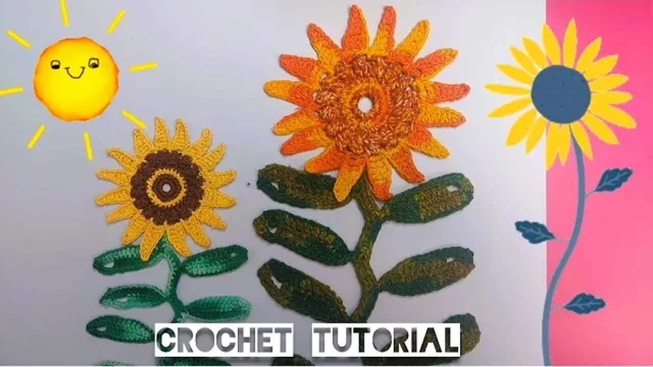 Sunflower Applique Crochet Lace Motif (Complete Tutorial!)