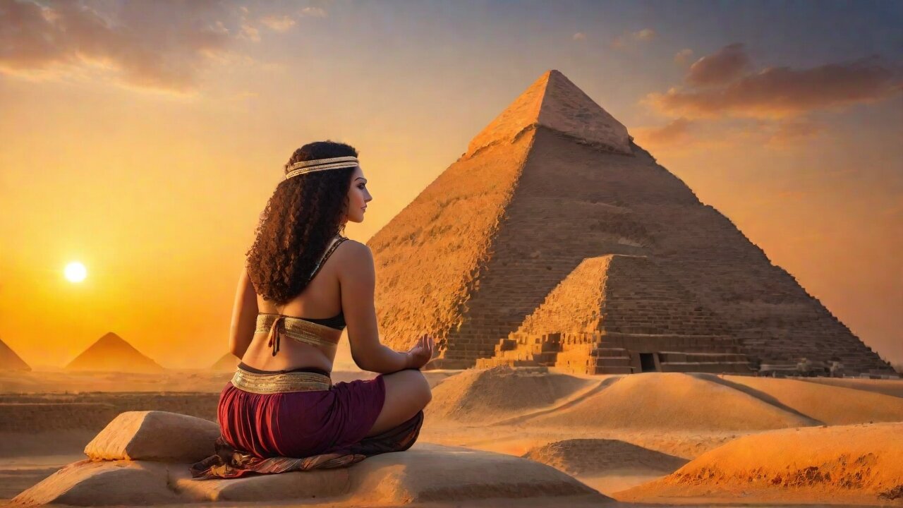 Relaxing Egyptian Music - Sunset over the Pyramids - Soothing Egyptian Sounds - Meditation