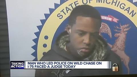 Man charged for wild Detroit police chase down I-75