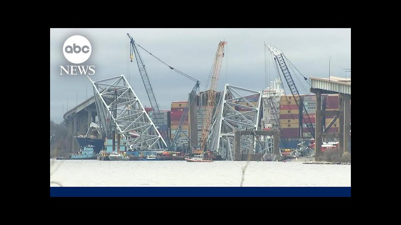 Temporary Baltimore Channel opens as crews work on debris from bridge collapse.