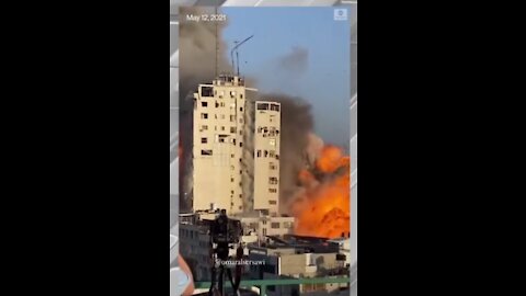 1403_Israeli Air Force Takes Out AP Building Which Housed Secret Hamas Intelligence Base