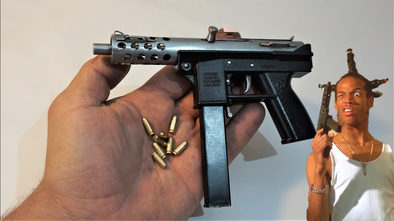 Miniature TEC-9 model in 1:2 scale