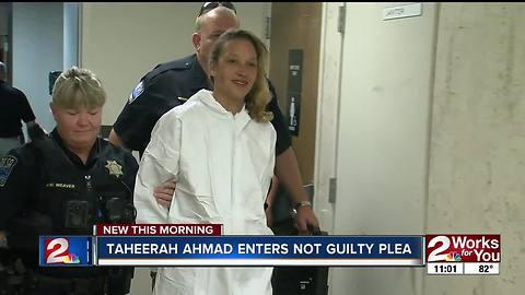 Taheerah Ahmad enters not guilty plea