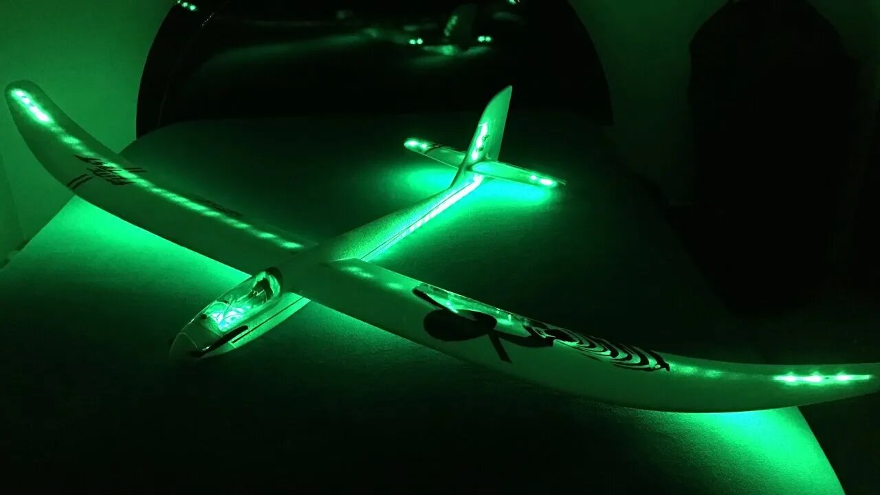 E-flite Night Radian RC Glider - Flite Test 2M Glow In The Dark Powered Sailplane Unboxing & Review