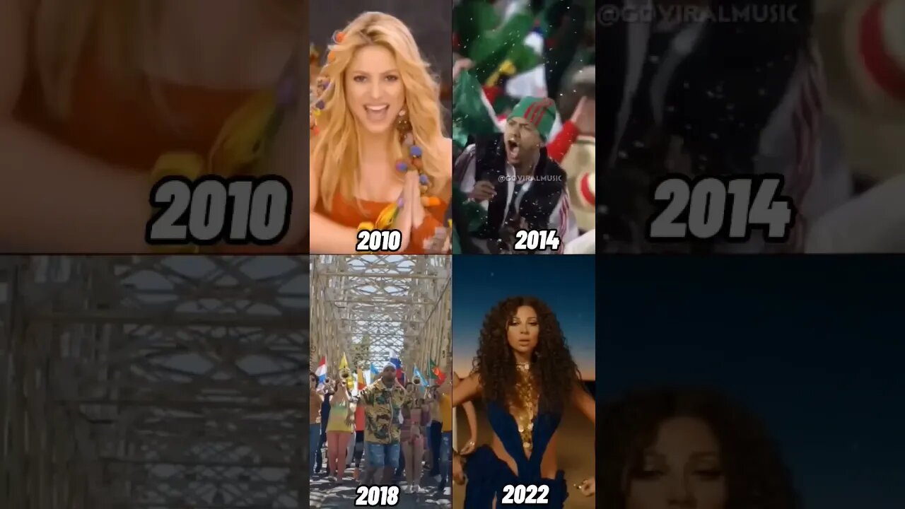 FIFA WORLD CUP SONGS EVOLUTION #shorts