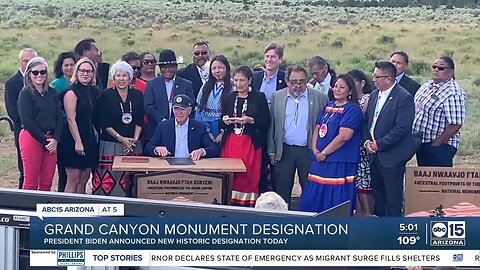 President Biden signs new proclamation for new monument while in Arizona