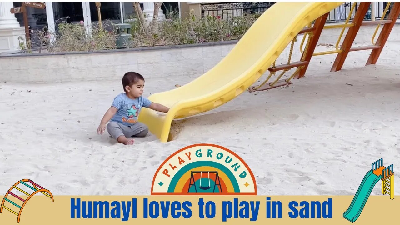 Humayl loves to play with sand | Adventures of baby humayl |