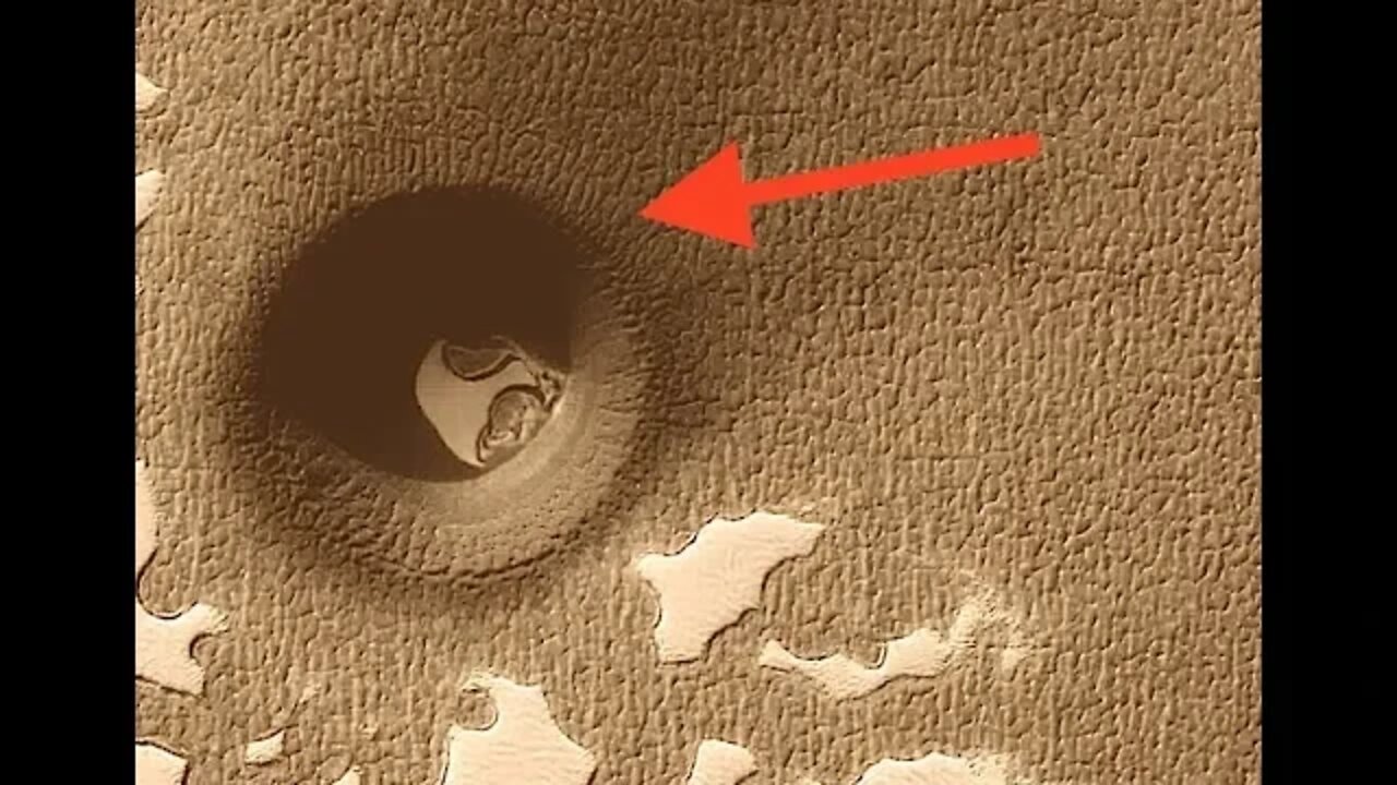 Huge Opening in South Pole of Mars, Looks Artificial, HiRise Satellite