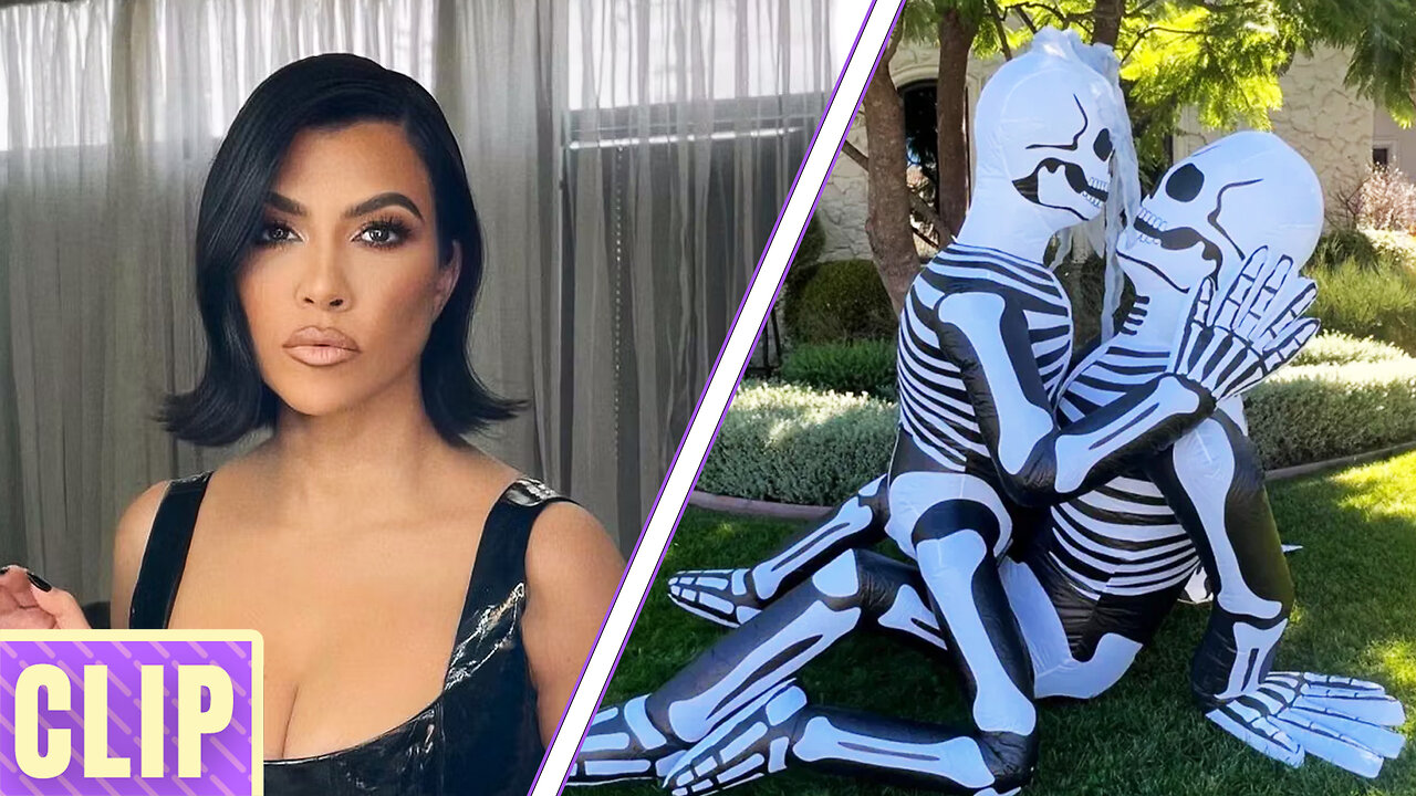 Kourtney Kardashian's NSFW Halloween Decor Is Definitely Embarrassing Her Kids