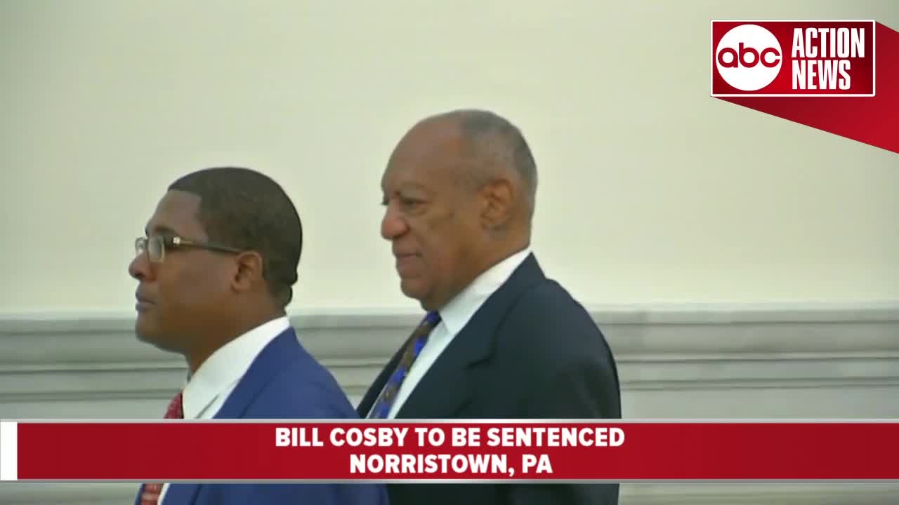 Bill Cosby arrives in court for sentencing