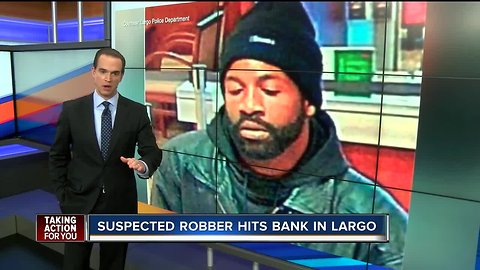 Police searching for Largo bank robber who may have robbed another bank Friday