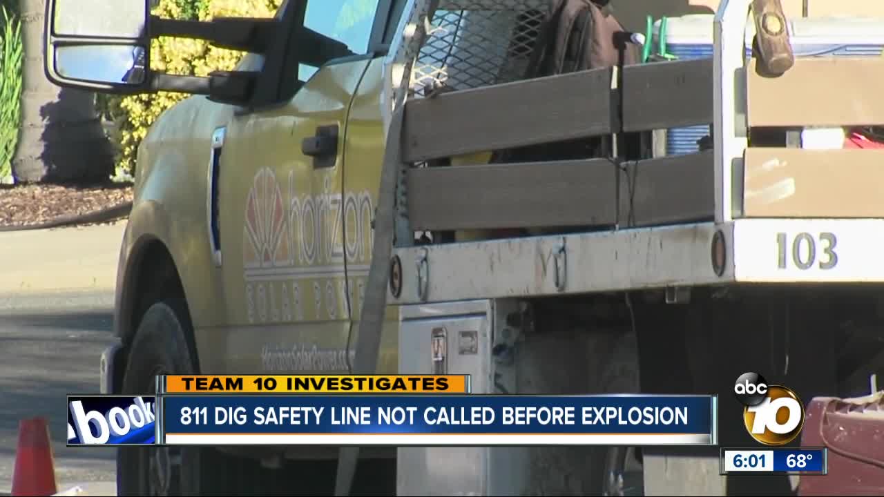 Officials: 811 dig safety line not called before Murrieta explosion
