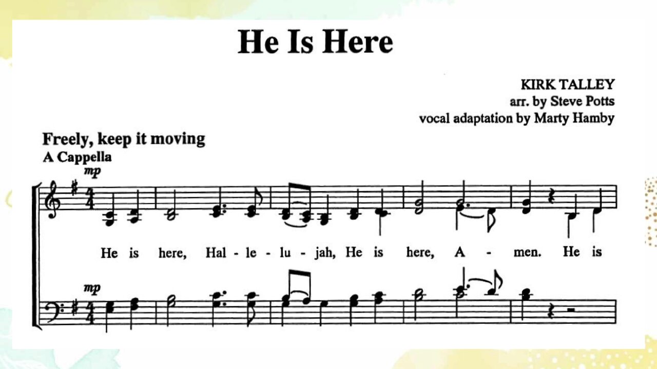 He Is Here | DEMO | SATB | Song Offering