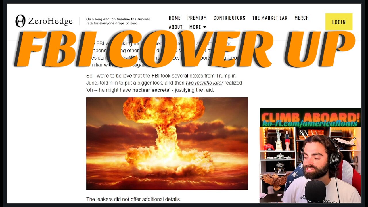 FBI Raid Was For 'Nuclear Codes', It's Time To END THE INTEL AGENCIES!