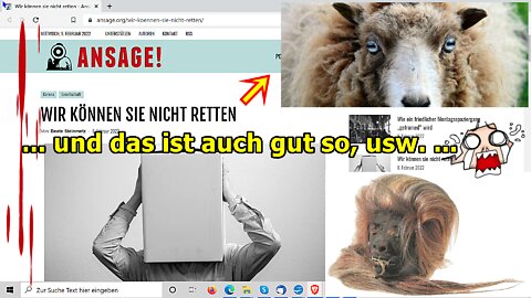 „Unrettbare Schlafschafe, gut so, usw.!!!“ …