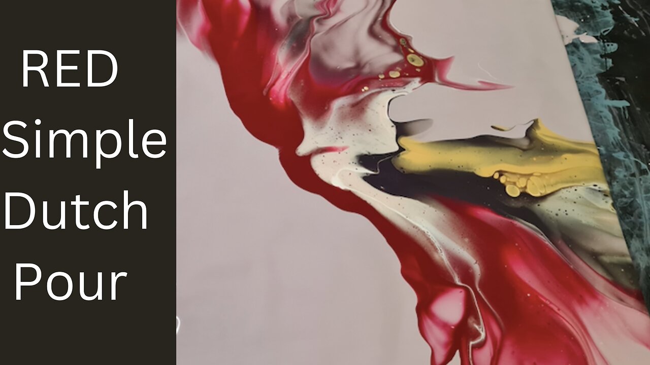Simple Dutch Pour ❤️Pouring Acrylics❤️HaAppy Flow #pourpainting #abstract #dutchpouring