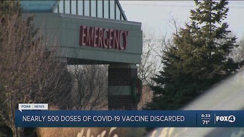 500 vaccine doses discarded in Wisconsin