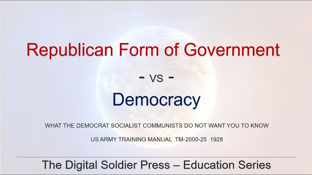 TM-2000-25 Republic -vs- Democracy: A History Lesson