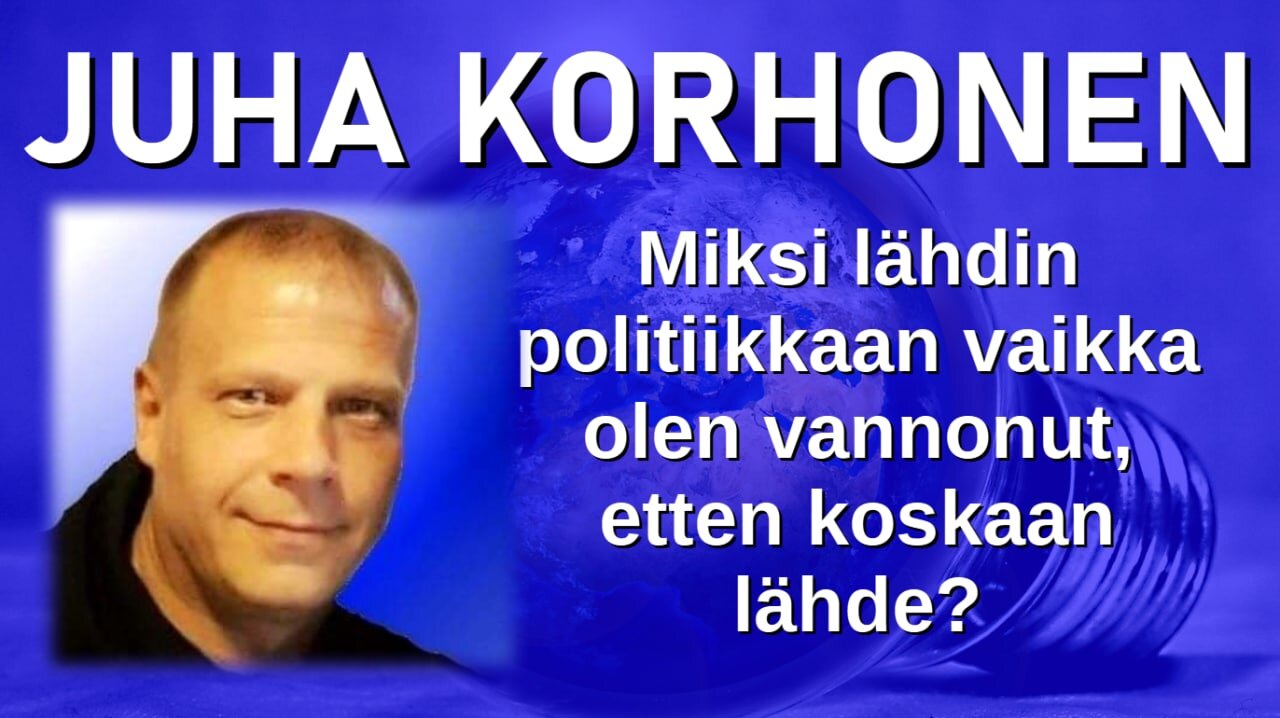 ATOMIstudio: Juha Korhonen - Miksi lähdin politiikkaan vaikka olen vannonut, etten koskaan lähde?