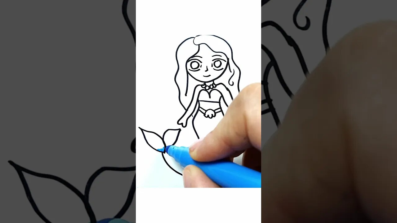 How to Draw and Paint Mermaid Barbie