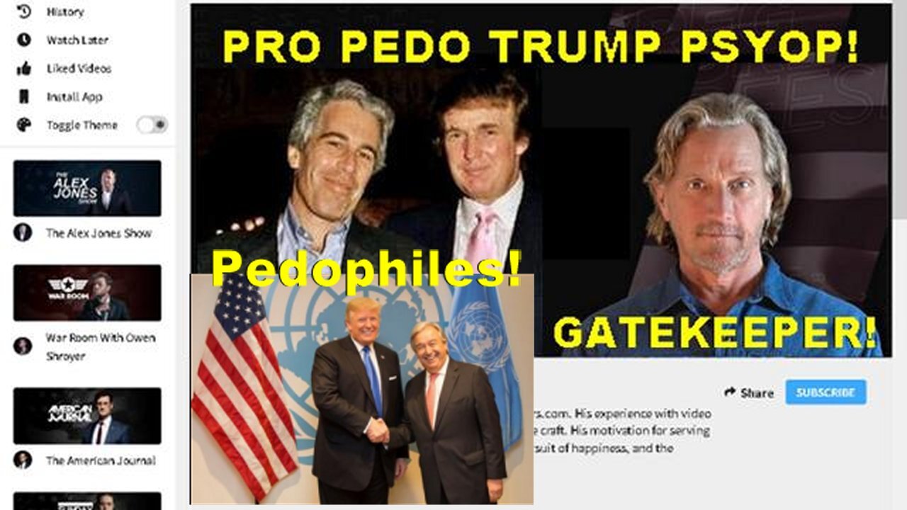 Controlled Opposition Psyop Gatekeeper PRO PEDO DONALD TRUMP Greg Reese in Plain Sight!