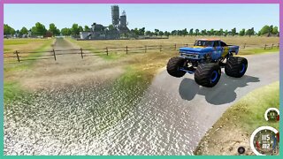 TruckFails | Cars And Monster Truck vs Giant Pit #156 | BeamNG.Drive |TrucksFails