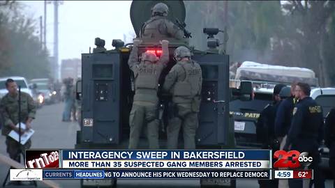 Interagency sweep goes after local gang members