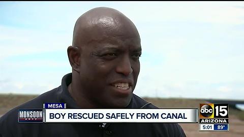 11-year-old boy pulled from flooding Mesa canal