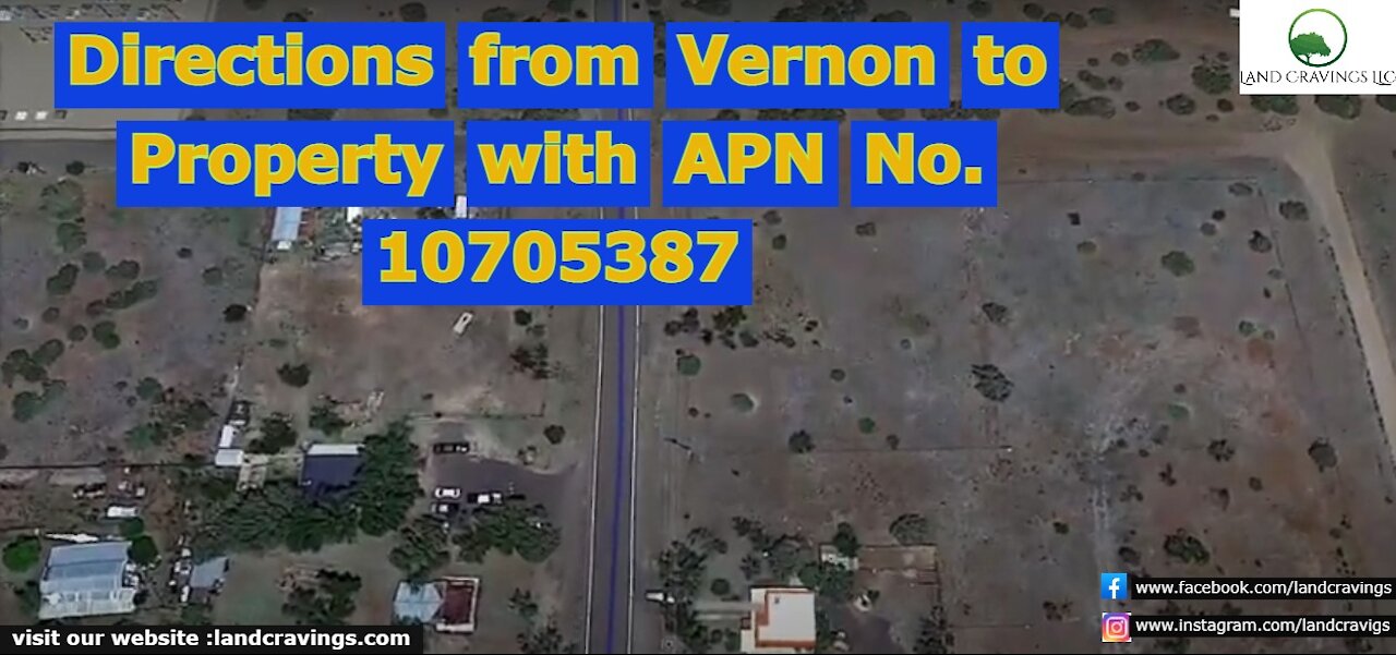 Directions from Vernon to Property with APN No. 10705387