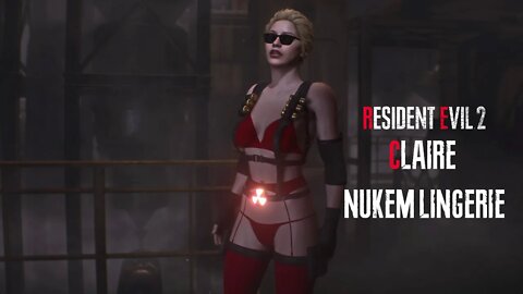 Resident Evil 2 Remake Claire Nukem Lingerie Mod Outfit