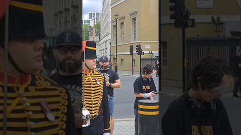 The guard still has power to put fear in to tourist's #horseguardsparade