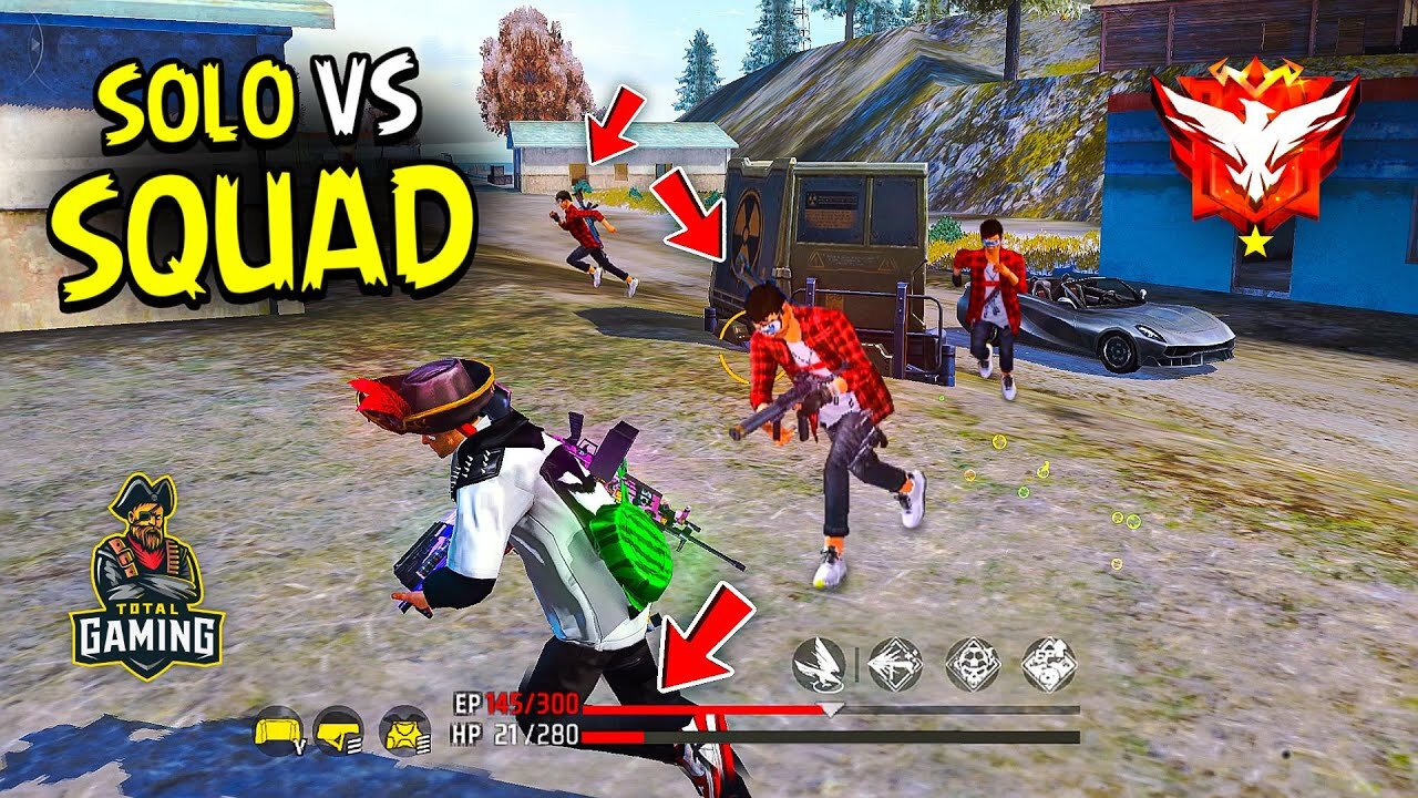 GOD OF FREE FIRE "AJJUBHAI"💀 SOLO VS SQUAD NOOB GAMEPLAY | GARENA FREE FIRE