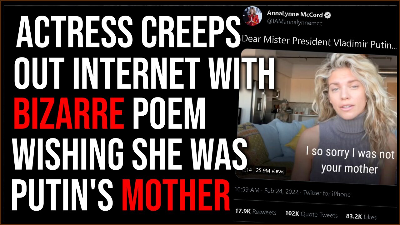 Actress Reads CREEPY Poem About How She Wishes She Were Putin's MOTHER, Hollywood Is INSANE