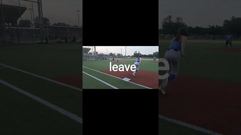 How to take a lead in softball.