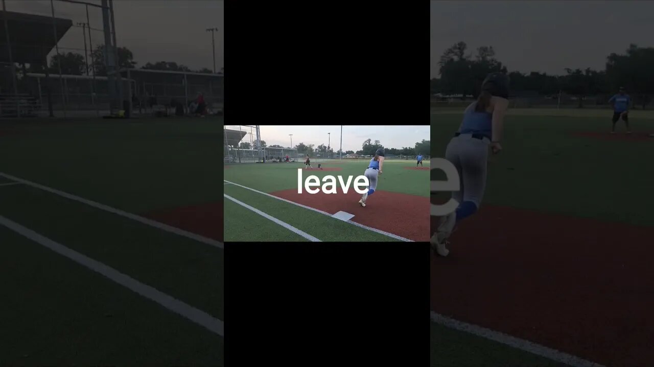 How to take a lead in softball.