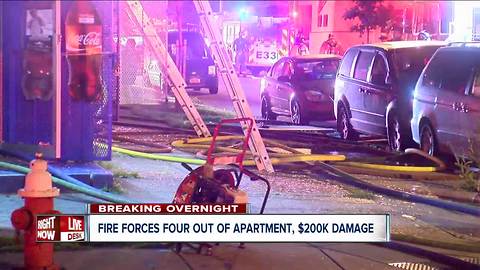 Four people forced from their apartment by overnight fire