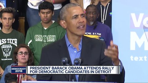 Barack Obama rallies for Michigan Dems at Cass Tech High School