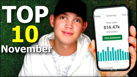 Top 10 Dropshipping Products November 2022