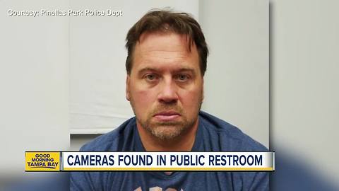 Police: Maintenance worker placed hidden cameras above ceiling tiles in women's restrooms