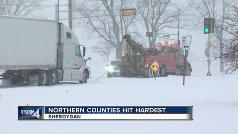 Northern counties hit hardest by snowfall