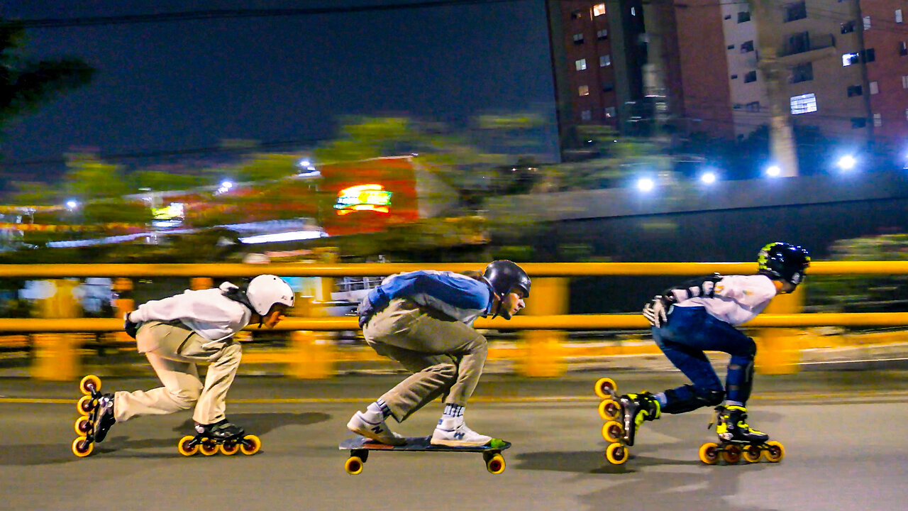 Longboarder vs Roller Bladers - Who's Faster?