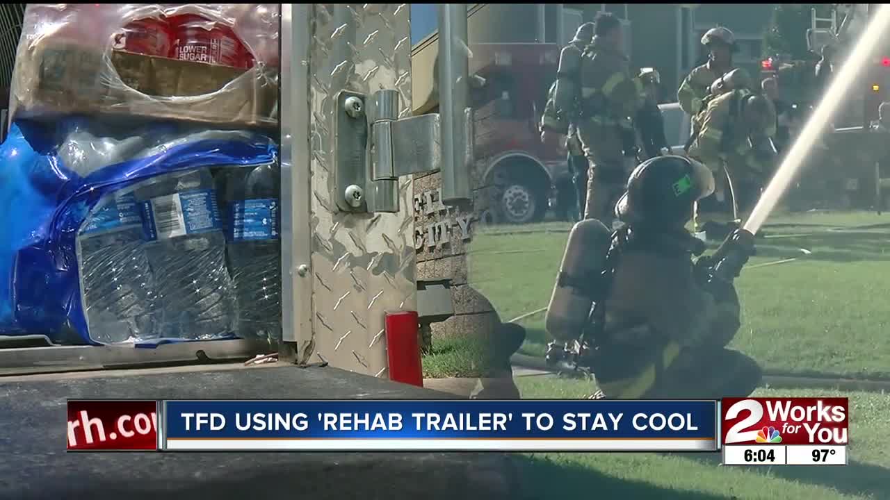 TFD using rehab trailer to stay cool on scenes
