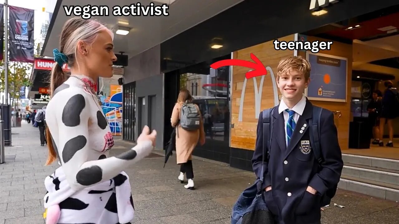 Vegan Woman Gets HUMBLED By Teenager