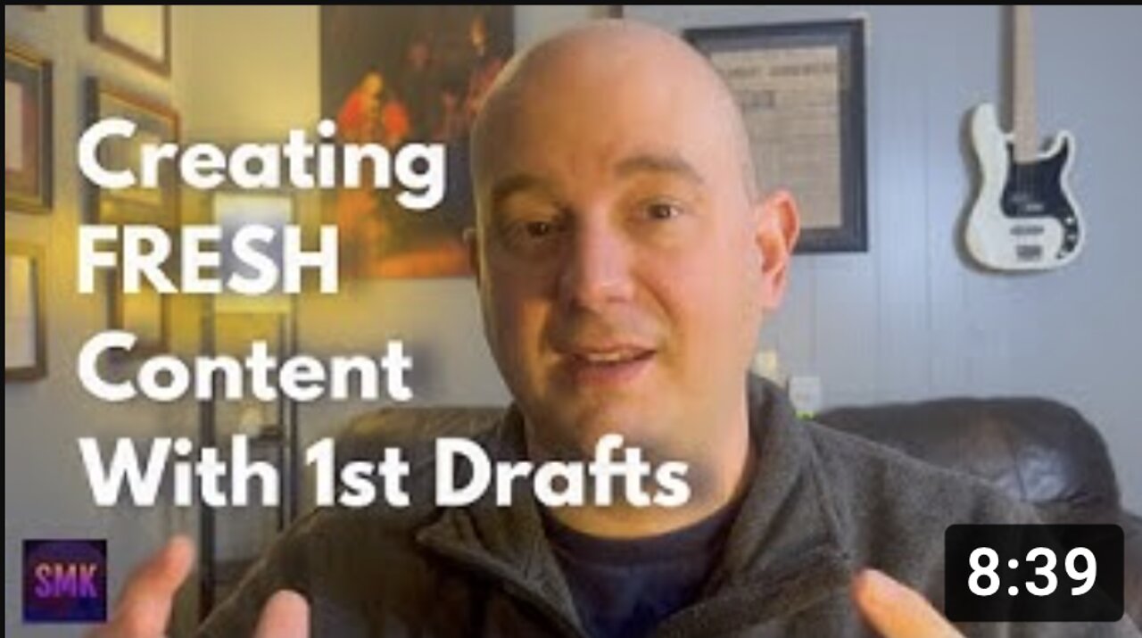 Creating FRESH Content With 1st Drafts