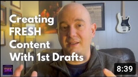 Creating FRESH Content With 1st Drafts