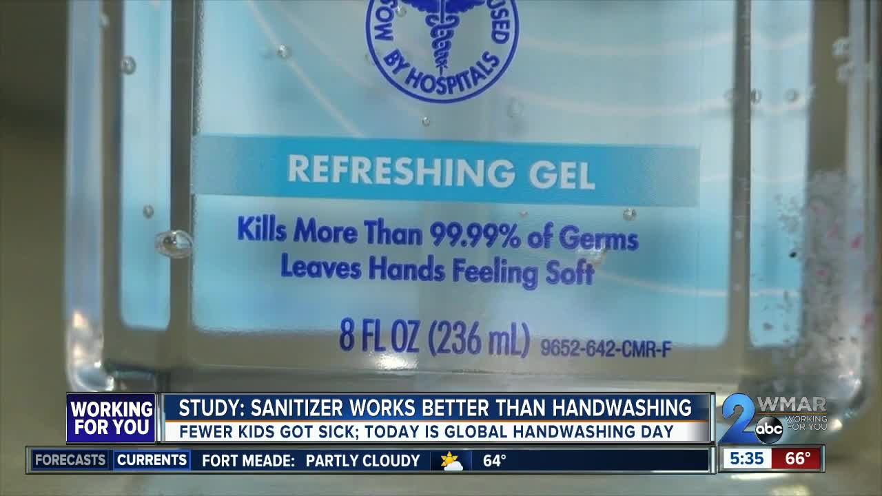 New study finds that sanitizer works better than handwashing among kids