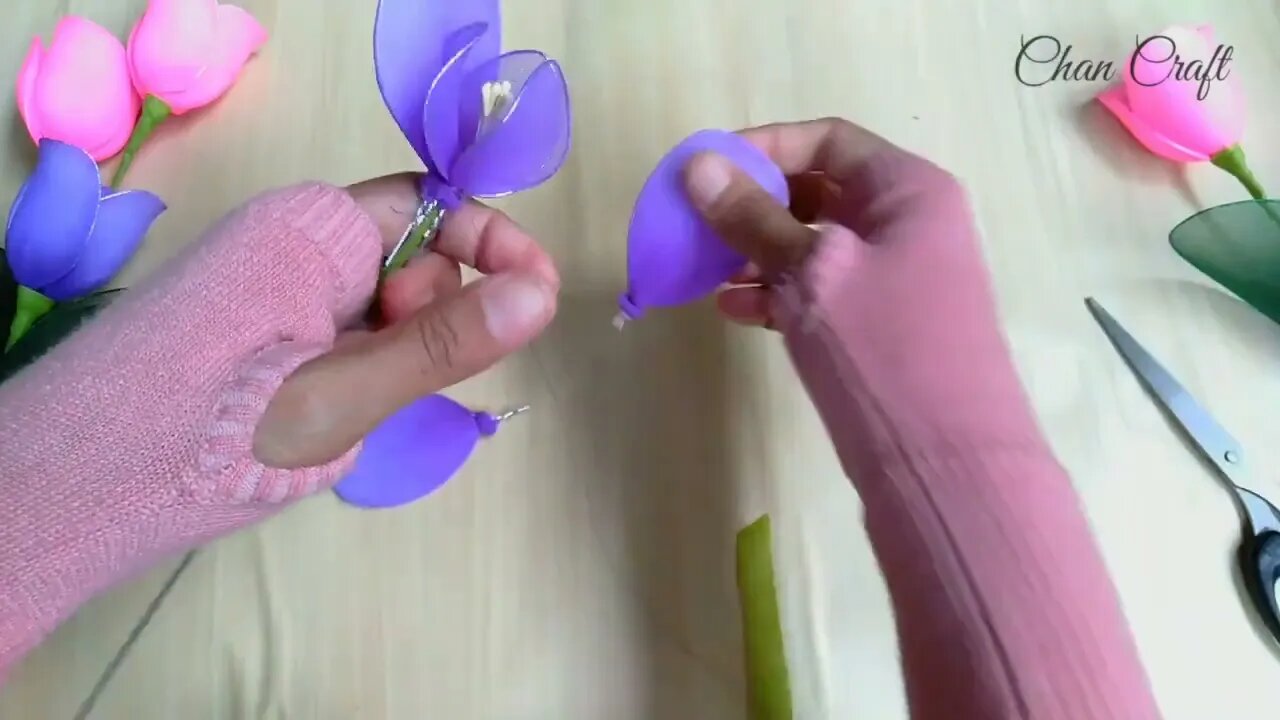 How to Make Nylon Stocking Flowers "Tulips" || Tutorial Bunga Stoking Tulip