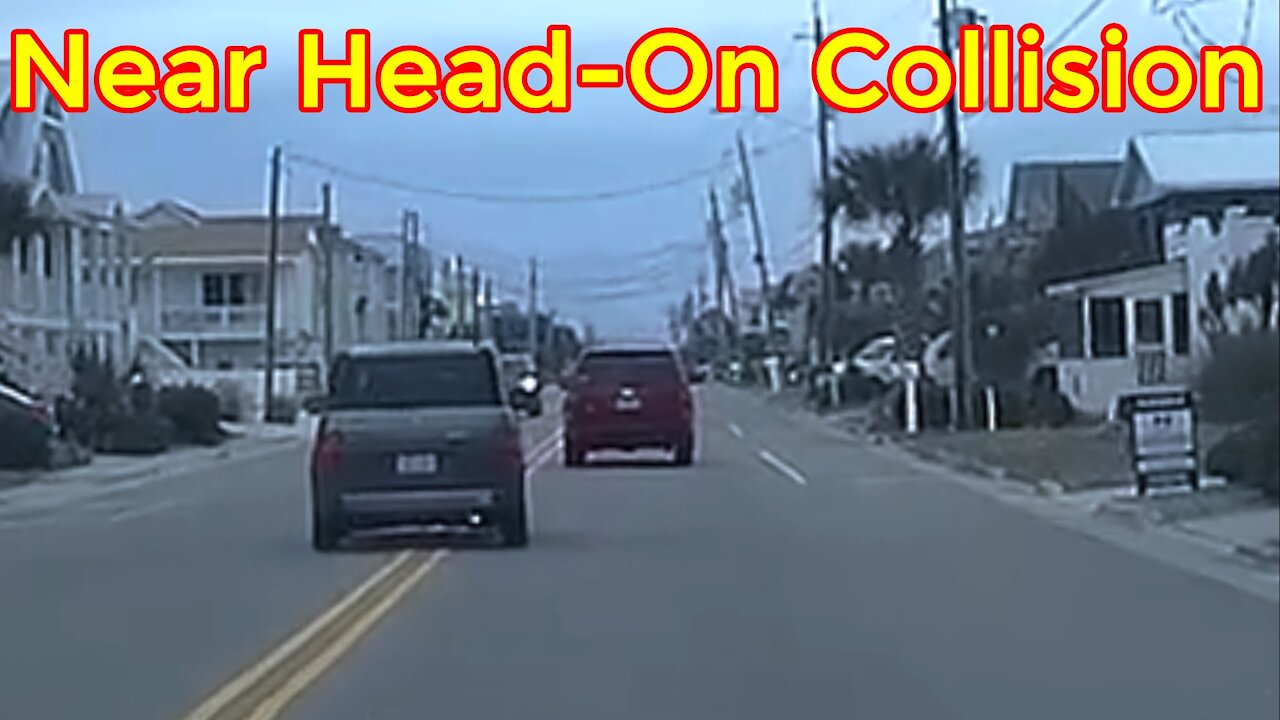 Near Head-On Collision — KURE BEACH, NC | Caught On Dashcam | Close Call | Footage Show